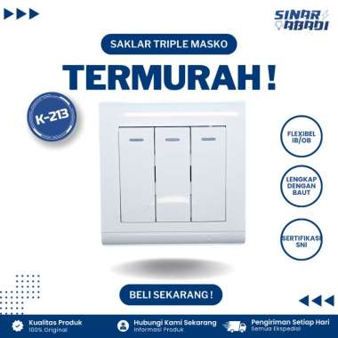 Masko Saklar Triple Krista K-213