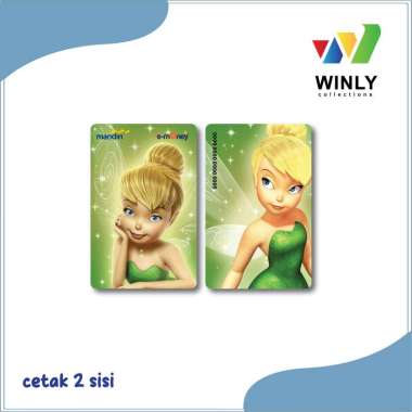 Mandiri E-Money Custom Tinkerbell Fairy Anime Emoney Tapcash BRIZZI - 2 SISI TAPCASH GLOSSY EMBOS