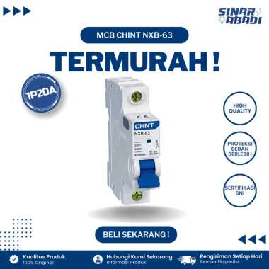 Chint MCB Biru 1 Phase 2-32A 20A