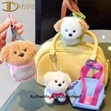 DOG CARRIER BAG KEYCHAIN CHARM 100% ORIGINAL pink