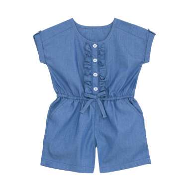 TORIO Denim Ruffle Overall - Overall Anak Perempuan 2-3Y