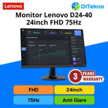 Monitor Lenovo D24-40 24 inch FHD 75 Hz