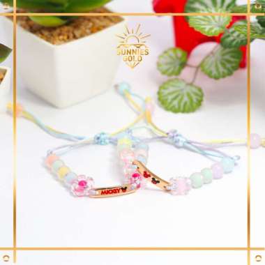 GELANG EMAS ANAK MODEL PLAT KARAKTER MICKEY MOUSE EMAS ASLI EMAS MUDA KADAR 8K (375) GELANG PLAT ANA