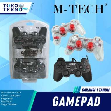 M-Tech Gamepad Joystick Stick PS Double Getar Garansi Resmi Original