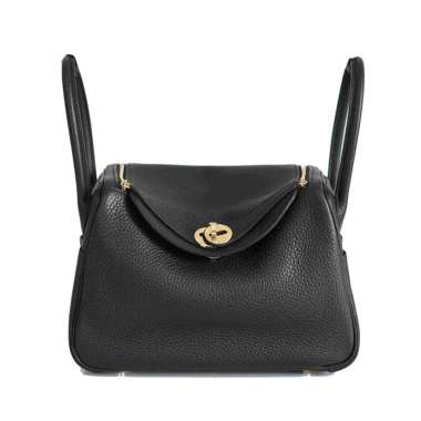 Hermes Lindy 26 Black Taurillon Clemence Ghw K