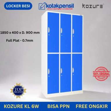 Locker KOZURE KL 6W Lemari Kabinet Loker Besi 6 Pintu|Loker Baju|Loker Kantor & Pabrik