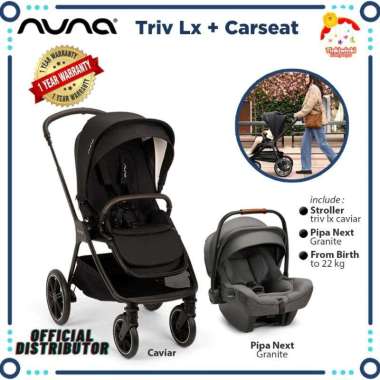Nuna Triv Lx Stroller + Nuna Pipa Next