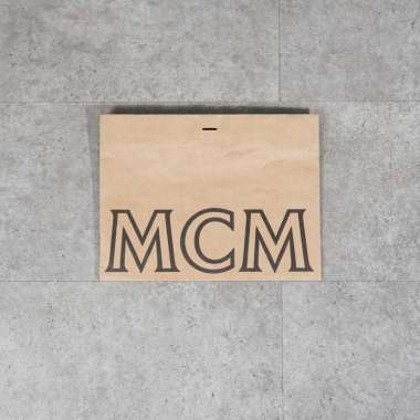 Tas PAPER BAG MCM BLACK BROWN 100% ORIGINAL SIZE S