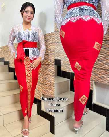 kamen rayon katun prada kuning