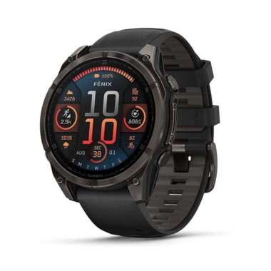 JAM PRIA GARMIN SMARTWATCH ORIGINAL TAM FENIX 8 CARBON GREY 47MM AMOLLED SMARTWATCH PRIA GARMIN FENI