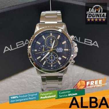JAM TANGAN PRIA ALBA CHRONOGRAPH ORIGINAL ALBA CHRONO JAM ALBA STAINLESS STEEL ALBA AM3823 AM38 ALBA