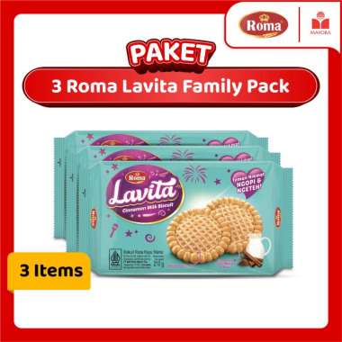 Paket 3 Biskuit Roma Lavita Family Pack