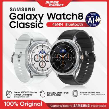 Samsung Galaxy Watch 8 Classic 46mm Bluetooth Jam Smartwatch Watch8 White