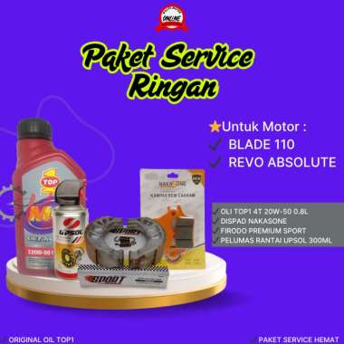 PAKET SERVICE SUPRA X 100 SUPRA FIT KARISMA REVO ABSOLUTE BLADE SUPRA X 125 PAKET SERVIS PS (3) REVO