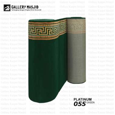 PT. GMI - Karpet Sajadah Masjid Roll Platinum Warna Hijau Polos Tebal 13mm/ Karpet Masjid Tebal Mete
