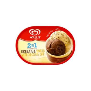 Walls Es Krim Extra Creamy Vanilla Chocolate Chip 350 ml