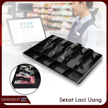 Laci Uang Kasir 5 Sekat Money Cash Tray Kotak Cashier Drawer Uang Kertas Partisi Koin PACKING DUS