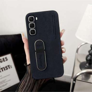 Case Compatible Infinix Hot 60 Pro Softcase Standing Luxury Leather Ring Holder Infinix Hot 60 Pro C