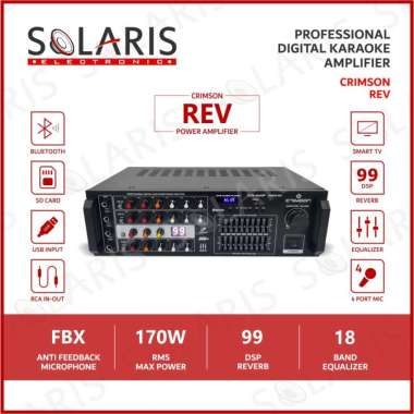 CRIMSON - REV Power Amplifier Bluetooth 99 DSP Reverb Ampli Equalizer Karaoke Surround