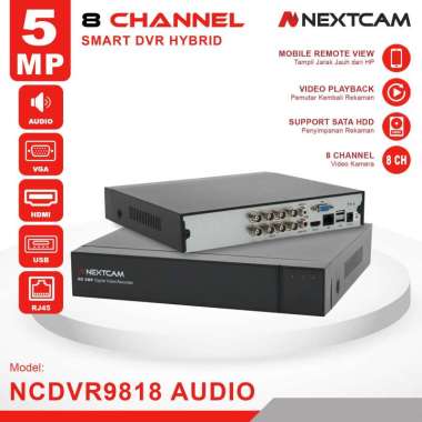 Dvr hybrid/xvr/nvr 5mp 8channel nextcam dvr 5mp dvr cms H265 bitvision