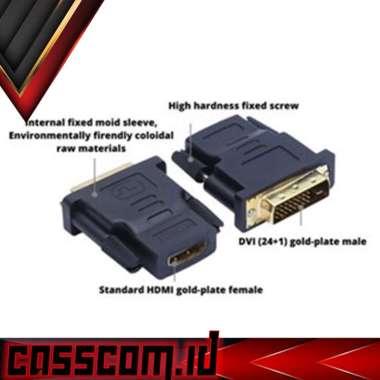 Connector - Gender DVI to HDMI 24+1 - Converter Adapter DVI2HDMI 24+5 (24+5)