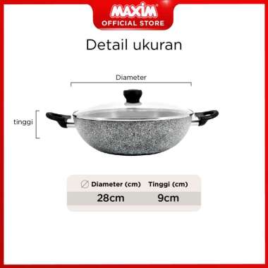 Maxim Neostone Wajan Ceramic Anti Lengket 30cm Wok