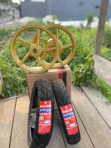 sepaket velg vrossi v rossi ring 14 palang 5 plus ban VARIO 125/150 BEAT SCOOPY FI ESP 9080-14 & 100