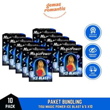 Bundling x10 Pack Tissue Magic Power Ice Blast Isi 6 Sachet - Tisu Megic Original