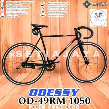 Sepeda Fixie Full Bike 700C ODESSY OD-49RM 1050 Frame Steel New Black
