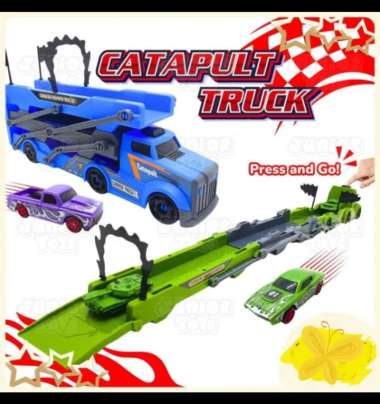 MAINAN TRUCK CATAPULT CAR TRACK EJECTION TRUK MOBIL LINTASAN BALAPAN