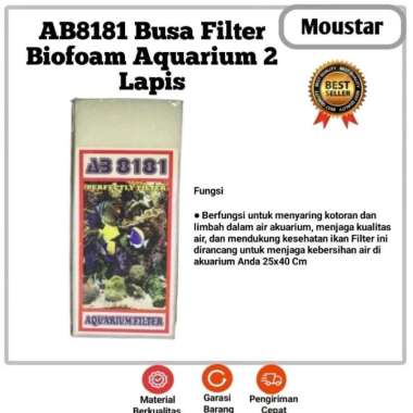 AB8181 Busa Filter Biofoam Aquarium 2 Lapis Perfectly Filter 33x12.5Cm