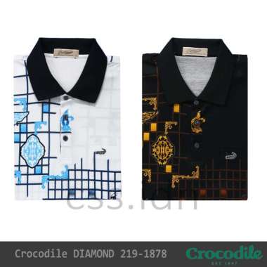 Kaos Kerah Pria Crocodile Diamond 219-1878 Putih L