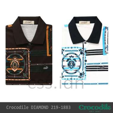 Kaos Kerah Pria Crocodile Diamond 219-1883 Putih L