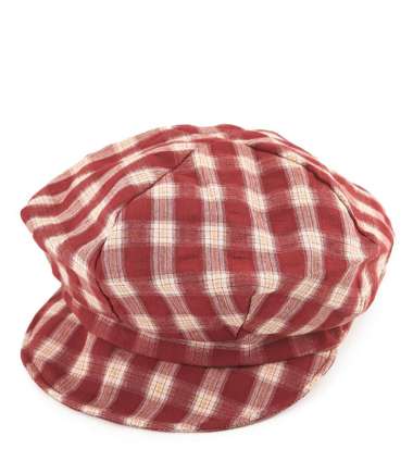 Urban State - Checkered Newsboy Cap - Red