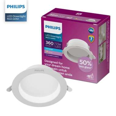 Philips Lampu LED Downlight Meson Comfort 5,5W 6500K Putih
