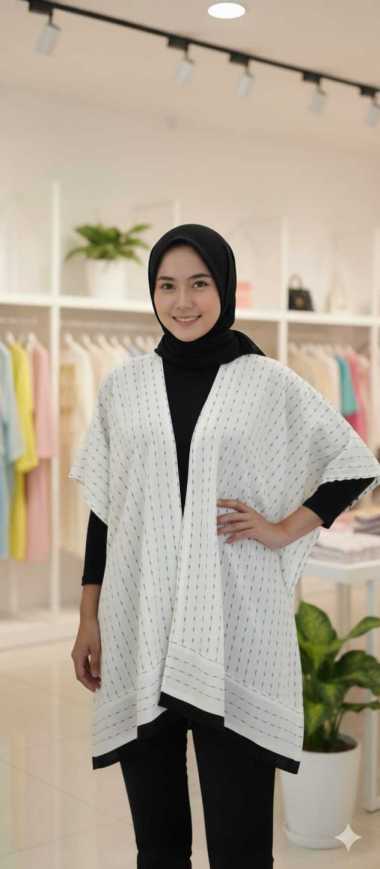 Outer Hijab Kekinian One Size Tetesan Pelangi