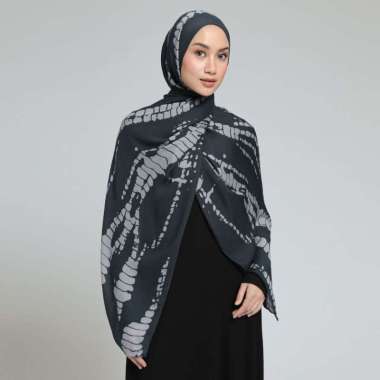 Lozy Hijab - Viscose Printed Modal Shawl (Pashmina Motif Bahan Viscose) Denim Ripple