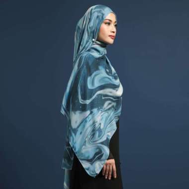 Lozy Hijab - Viscose Printed Modal Shawl (Pashmina Motif Bahan Viscose) Waves