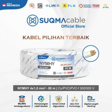 Kabel Listrik Tembaga / NYMHY 2 X 1.5 /NYMHY 3 X 1.5 / NYMHY 4 X 1.5mm 4x1.5 @50m