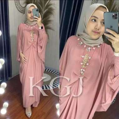 kaftan VIOLET LG baju gamis kaftan wanita remaja muslim terbaru 2021 kekinian termurah mewah origina