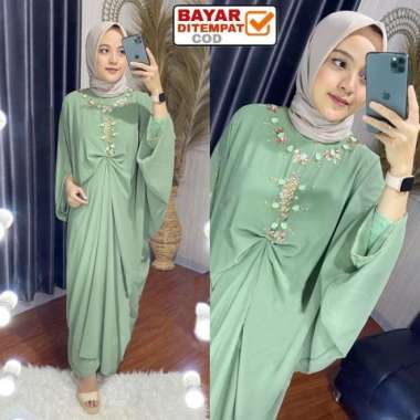 kaftan VIOLET LG baju gamis kaftan wanita remaja muslim terbaru 2021 kekinian termurah mewah origina