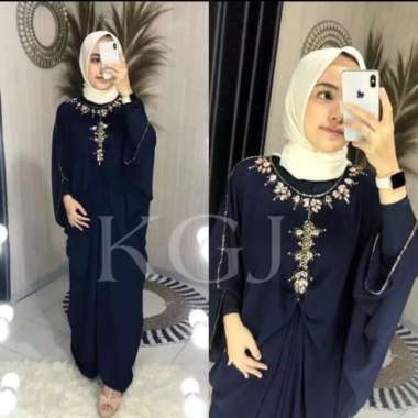 kaftan VIOLET LG baju gamis kaftan wanita remaja muslim terbaru 2021 kekinian termurah mewah origina