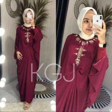kaftan VIOLET LG baju gamis kaftan wanita remaja muslim terbaru 2021 kekinian termurah mewah origina
