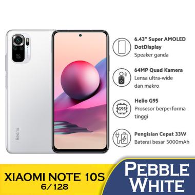 Xiaomi Redmi Note 10S 6GB/128GB Smartphone Garansi Resmi Xiaomi WHITE