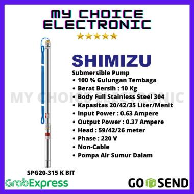 SHIMIZU Submersible SPG20-315 K BIT 1/2 HP