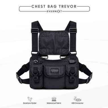 CHEST BAG WATERPROOF TREVOR TAS DADA TACTICAL RIG BAG OUTDOOR TAS PELINDUNG DADA MOTOR BIKER SEPEDA 