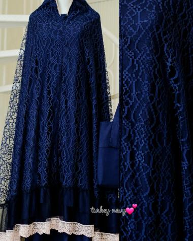 Mukena Turkey Navy Dalanova