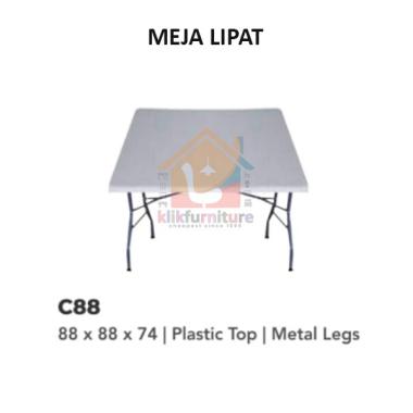 Meja Lipat Kecil Meja Makan Lipat Kaki Besi C88