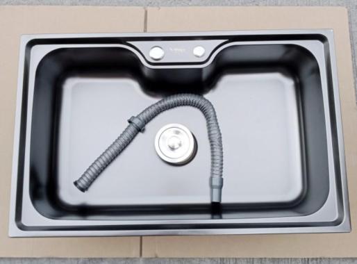 Bak Cuci Piring 1 Lubang Stainless Kitchen Sink Black Wastafel Sus 304 Sink only