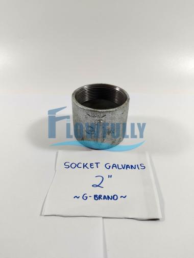 SOCKET BESI GALVANIS 2 INCH G BRAND SOK SOCK LURUS 2 DIM